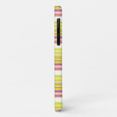 Coques Case-Mate iPhone Belles rayures jaunes blanches (Dos/Gauche)