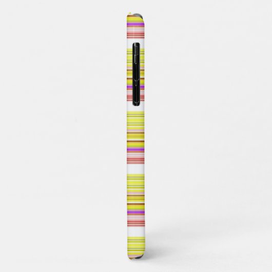Coques Case-Mate iPhone Belles rayures jaunes blanches (Dos/Gauche)
