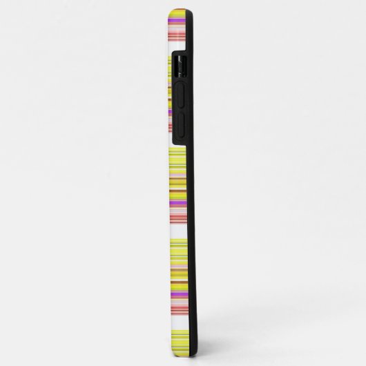 Coques Case-Mate iPhone Belles rayures jaunes blanches (Dos/Gauche)
