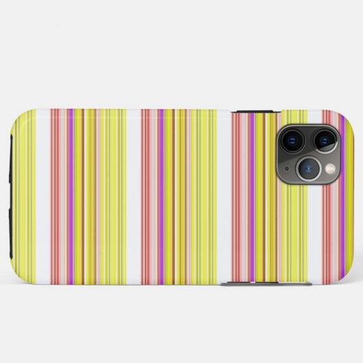 Coques Case-Mate iPhone Belles rayures jaunes blanches (Dos (Horizontal))