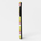 Coques Case-Mate iPhone Belles rayures jaunes blanches (Dos/Gauche)