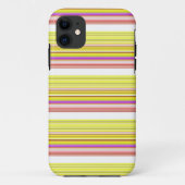 Coques Case-Mate iPhone Belles rayures jaunes blanches (Dos)