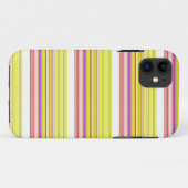 Coques Case-Mate iPhone Belles rayures jaunes blanches (Dos (Horizontal))