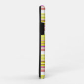 Coques Case-Mate iPhone Belles rayures jaunes blanches (Dos/Droite)
