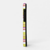 Coques Case-Mate iPhone Belles rayures jaunes blanches (Dos/Gauche)