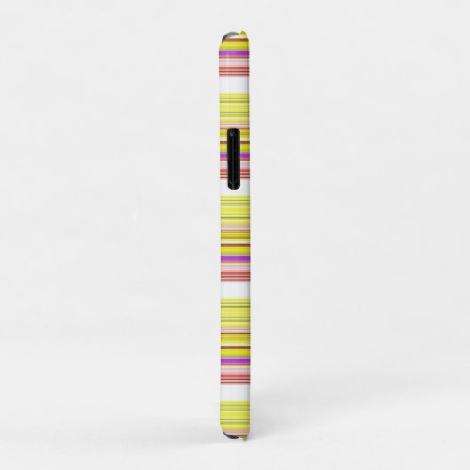Coques Case-Mate iPhone Belles rayures jaunes blanches (Dos/Droite)