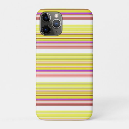 Coques Case-Mate iPhone Belles rayures jaunes blanches (Dos)