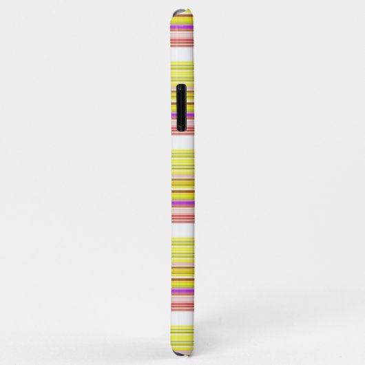 Coques Case-Mate iPhone Belles rayures jaunes blanches (Dos/Droite)