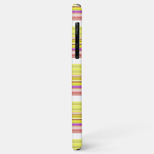 Coques Case-Mate iPhone Belles rayures jaunes blanches (Dos/Gauche)