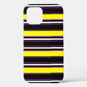 Coques Case-Mate iPhone Belles rayures jaunes noirs (Verso)