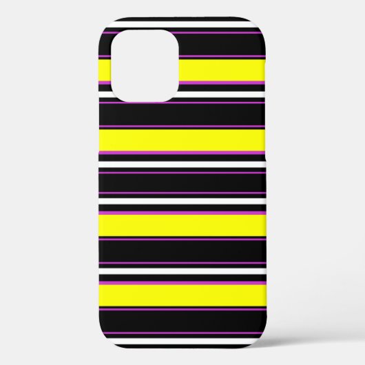 Coques Case-Mate iPhone Belles rayures jaunes noirs (Verso)