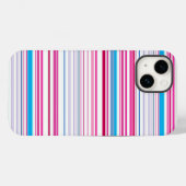 Coques Case-Mate iPhone Belles rayures rose bleue (Verso (horizontal))