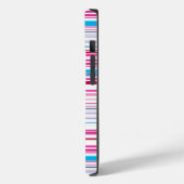 Coques Case-Mate iPhone Belles rayures rose bleue (Verso / Gauche)