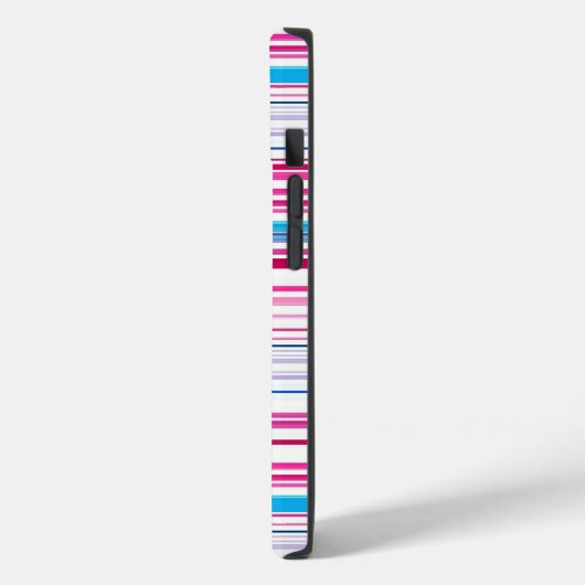Coques Case-Mate iPhone Belles rayures rose bleue (Verso / Gauche)