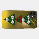 COQUES Case-Mate iPhone BELLES ROSES BLANCHES ROUGES TRIANGLE MONOGRAMME (Dos (Horizontal))