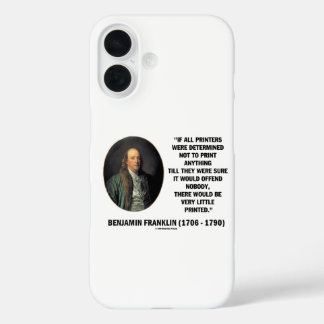 Coques iPhone 16 Ben Franklin Imprimantes Pour Ne Pas Imprimer Cita