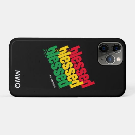 Coques Case-Mate iPhone BÉNÉFICIÉ À IMPRESS Monogramme (Dos (Horizontal))