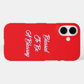 Coques Case-Mate iPhone Béni D'Être Un Rouge Béni (Verso (horizontal))