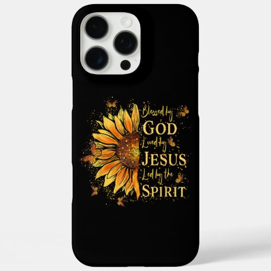 Coques Case-Mate iPhone Béni Par Dieu - Aimé Par Jésus, Tournesol (Verso)