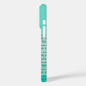 Coques Case-Mate iPhone Béni soit la Femme qui marche avec Dieu Turquoise (Verso / Gauche)