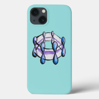 Case-Mate iPhone Case Benzène Molecule Chimie Organique Art En Bleu