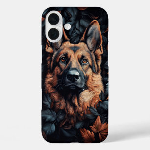 Coques iPhone 16 Plus Berger Allemand dans les feuilles