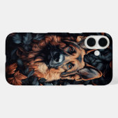 Coques Case-Mate iPhone Berger Allemand dans les feuilles (Verso (horizontal))