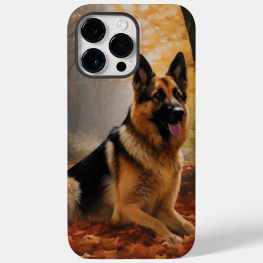 Coques Case-Mate iPhone Berger Allemand dans les feuilles d'automne qui to (Verso)