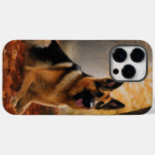 Coques Case-Mate iPhone Berger Allemand dans les feuilles d'automne qui to (Verso (horizontal))