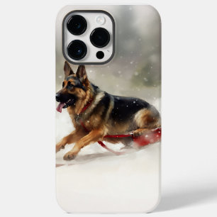 Coque Pour Pour iPhone 14 Pro Max Berger allemand neige de Noël hiver