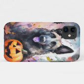 Coques Case-Mate iPhone Berger Belge D'Halloween Avec Peur Citrouille (Dos (Horizontal))