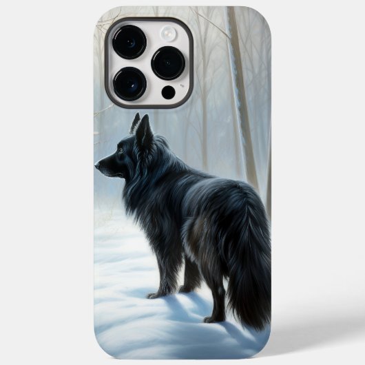 Coques Case-Mate iPhone Berger Belge Qu'il neige Noël (Verso)