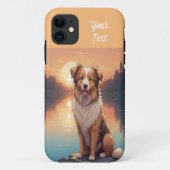 Coques Case-Mate iPhone Berger Collie par le lac (Dos)
