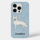 Coques Case-Mate iPhone Berger Suisse blanc GSD mignon chien avec nom (Verso)