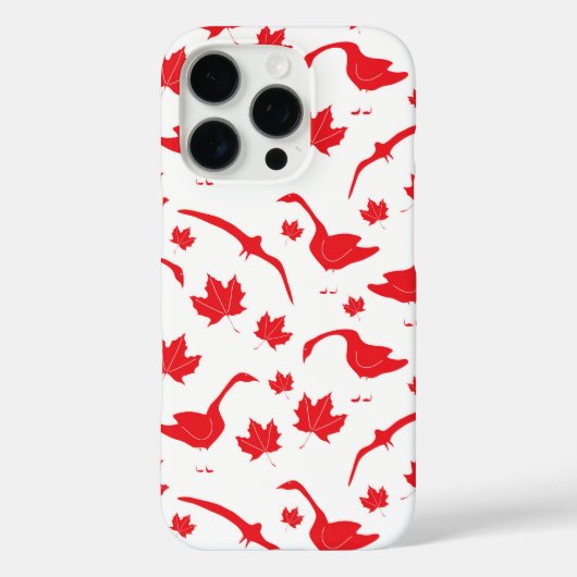 Coques Case-Mate iPhone Bernaches du Canada et Feuilles de l'érable - drap (Verso)