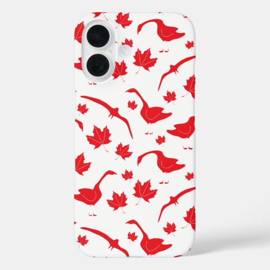 Coques Case-Mate iPhone Bernaches du Canada et Feuilles de l'érable - drap (Verso)