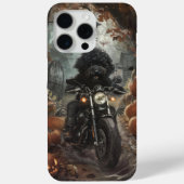 Coques Case-Mate iPhone Bernedoodle Riding Moto Halloween effrayant (Verso)