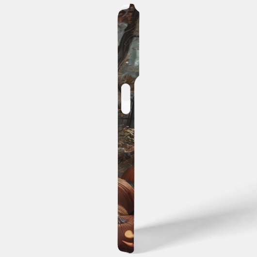 Coques Case-Mate iPhone Bernedoodle Riding Moto Halloween effrayant (Verso / Droite)