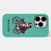 Coques Case-Mate iPhone Bernese Dog Biker, Vélo aventure Nom Customisé (Verso (horizontal))