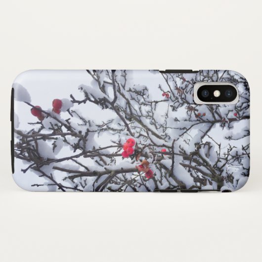 Coques Case-Mate iPhone Berries dans la neige (Dos (Horizontal))