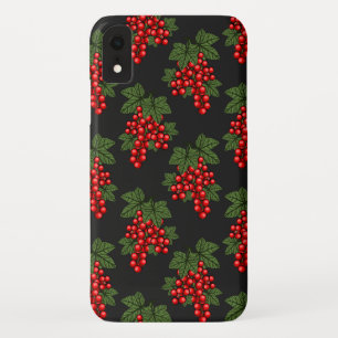 Case-Mate iPhone Case Berries de Noël Floral Rouge