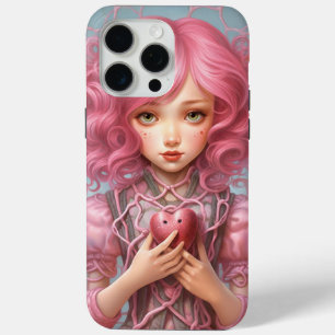 Coque iPhone 15 Pro Max BerryPunk Poupée Coeur rose Imprimer