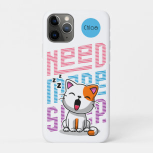 Case-Mate iPhone Case Besoin de plus de sommeil   Funny Cat expression d
