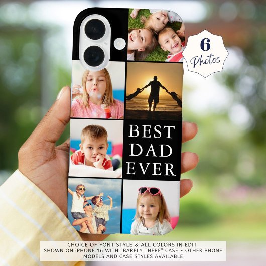 Coques Case-Mate iPhone BEST DAD EVER 6 Collage photo