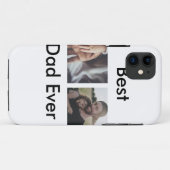 Coques Case-Mate iPhone best dad ever happy fête des pères ajouter votre p (Dos (Horizontal))