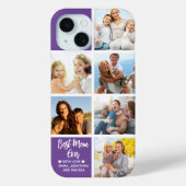 Coques Case-Mate iPhone Best Mom Ever Collage 6 Photos of Children's (Verso)