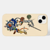 Coques Case-Mate iPhone BESTIAIRE MÉDIÉVAL, Lapins meurtriers avec épée (Verso (horizontal))