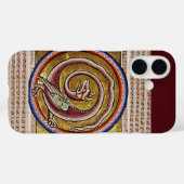 COQUES Case-Mate iPhone BESTIAIRE MÉDIÉVAL, SNAKE DRAGON CIRCLES (Verso (horizontal))