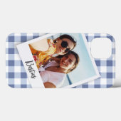 Coques Case-Mate iPhone Besties Instant Photo Blue Checker (Verso (horizontal))