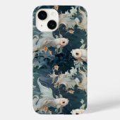 Coques Case-Mate iPhone Bêta poisson bleu blanc (Verso)